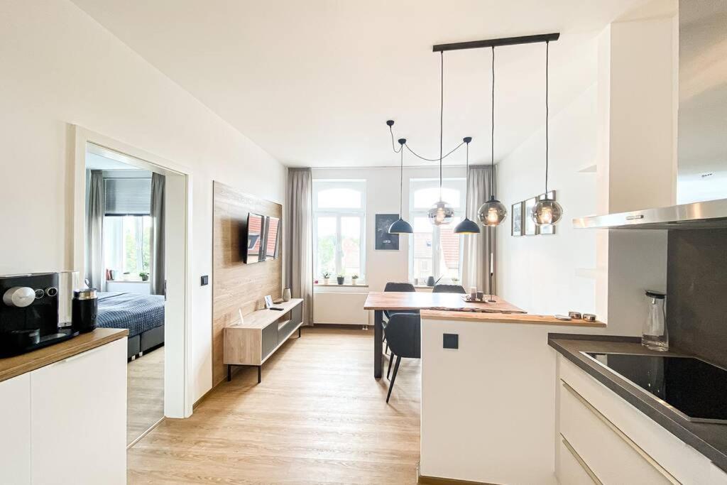 Luxus-Apartment In Leipzig Mit Privat-Parkplatz Esterno foto